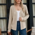 thumbnail image 1 of Women Ribbed Cardigan Sweaters Versatile Long-Sleeve Open Front Knitted Solid Color Fall Winter Oversized Chunky Warm Trendy Casual Cozy Cute Outerwear, 1 of 7