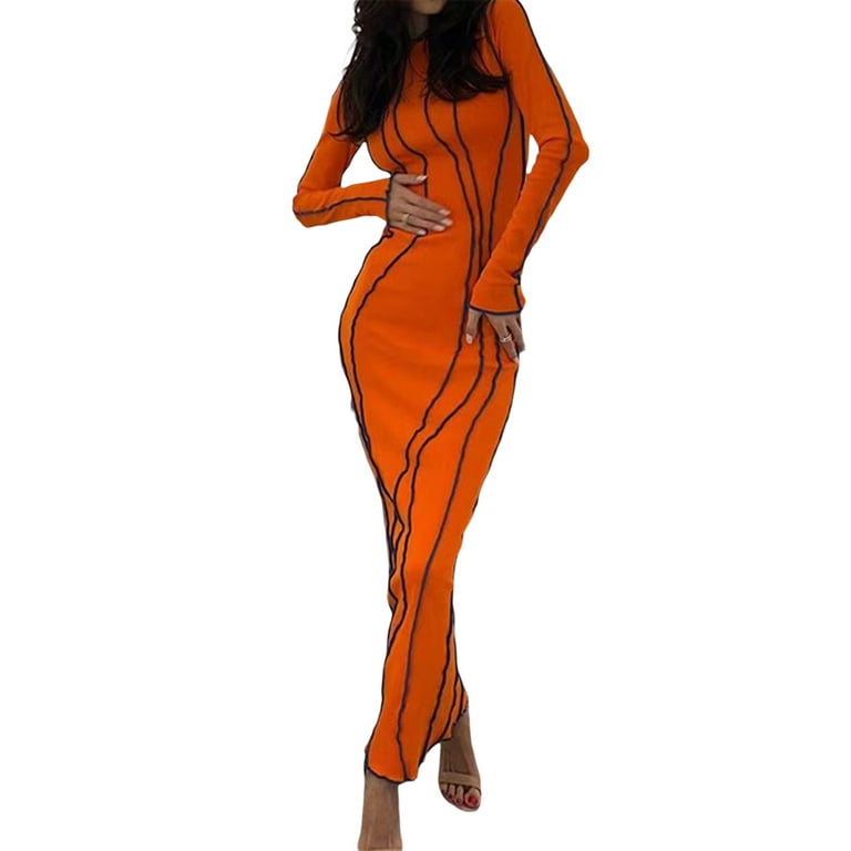 Fashion Round Neck Patchwork Slim Bodycon Dress Fashion Round Neck Patchwork Slim Bodycon Dress