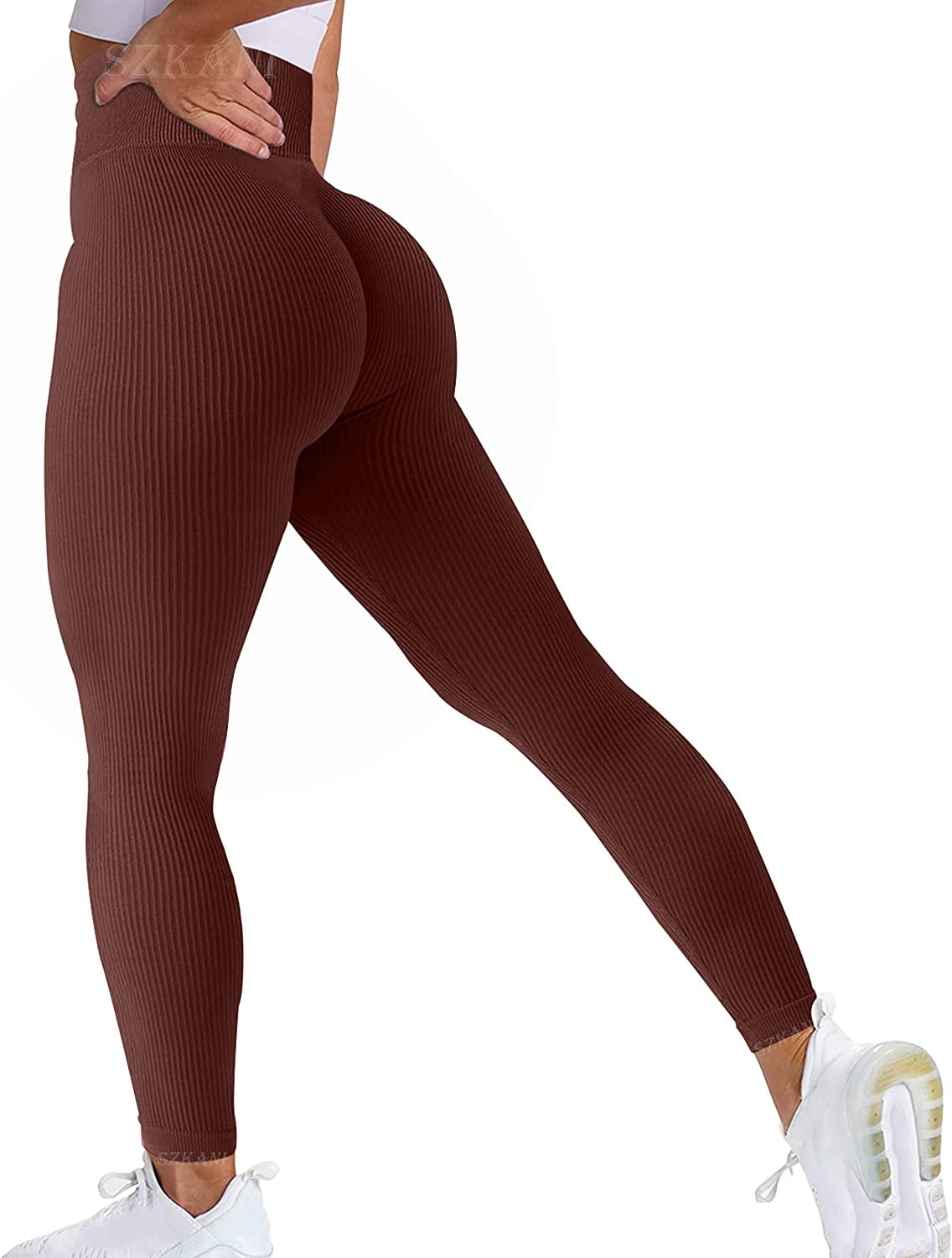 Leggings for Women,Women Ribbed Seamless Leggings High Waisted Workout Gym  Yoga Pants