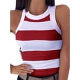 thumbnail image 1 of Women Ribbed Slim Cami Vest Tank Tops Casual Basic Camisole Sleeveless T-Shirt Blouse, 1 of 2