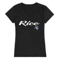 thumbnail image 1 of Women Rice Owls Script T-Shirt, Black - 2XL, 1 of 1