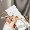 thumbnail image 1 of Women Rimless Anti-blue Light Reading Glasses 1.50 Ultralight Bling Rose Gold Rectangle Readers +1.50 Strength, 1 of 7