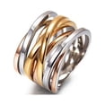 thumbnail image 1 of Women Rings Fashion Rings 316L Stainless Steel Intertwined Statement Rings, 1 of 6
