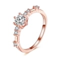 thumbnail image 1 of Women Rings Jewelry Accessories Rose Gold Silver Color Wedding Engagement Ring Jewellery Fashion Zircon Rings Fine Metal Ring, 1 of 1