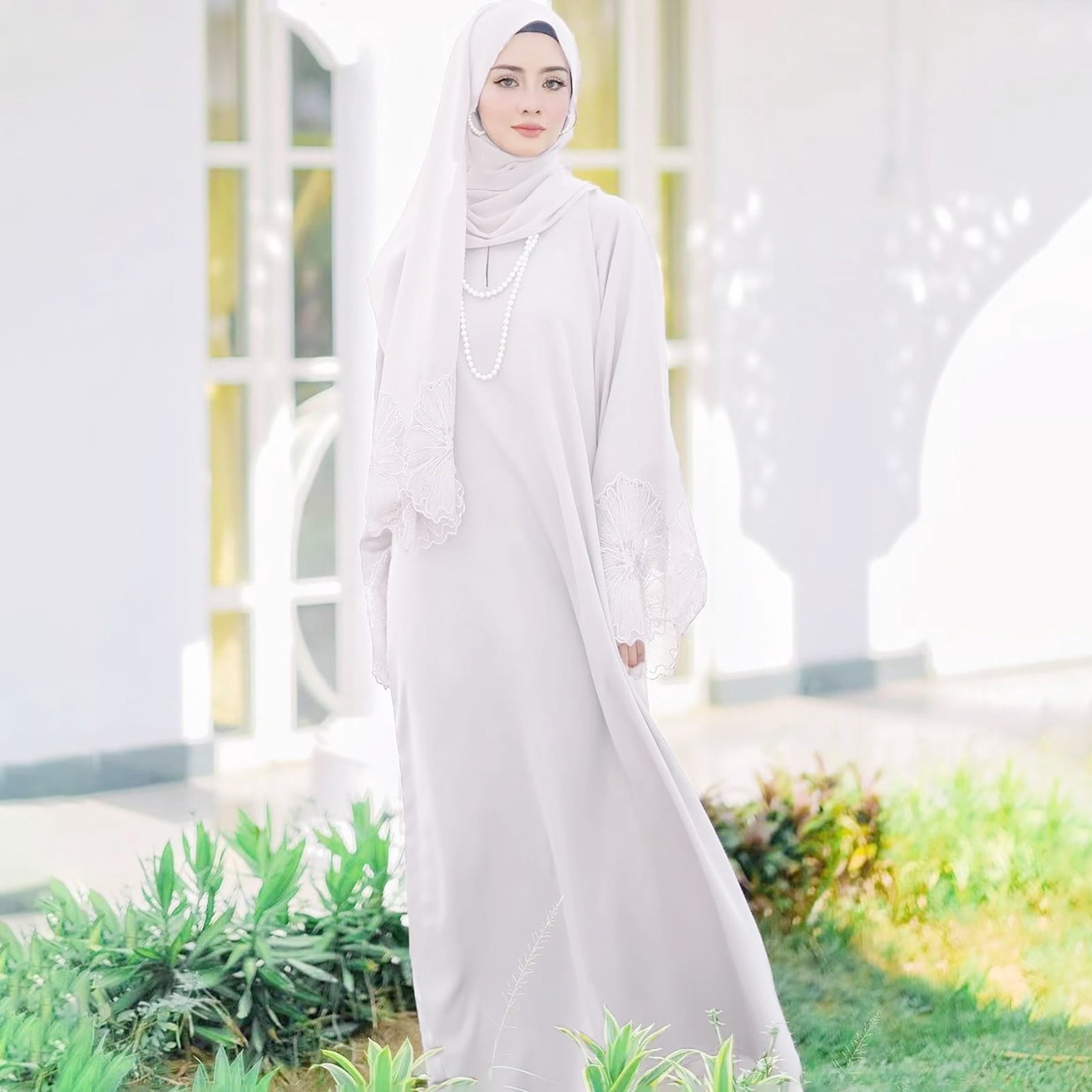 long dress indonesia Women Robe Malay Indonesia With Hijab Dress Hijab Sleeves plus Size Dress  Women Traditional Dress Lace Robes for Women Robes for Boys Long Dresses  for Women Chiffon Maxi Dress Long Sleeve Party