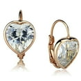 thumbnail image 1 of Women Rose Gold Brass Earrings with AAA Grade CZ in Clear, 1 of 1