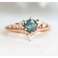 thumbnail image 1 of Women Rose Gold Plated Ring Alloy Band With Artificial Gemstones Jewelry For Everyday Anniversary Gift Classic, 1 of 5
