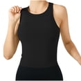 thumbnail image 1 of Ribbed Sports Tank Tops for Women with Built in Bra, Racerback Slim Fit Athletic Top Summer Workout Tees, 1 of 9