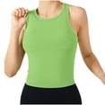 thumbnail image 1 of Ribbed Sports Tank Tops for Women with Built in Bra, Racerback Slim Fit Athletic Top Summer Workout Tees, 1 of 9