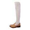 thumbnail image 1 of Women Round Toe Knitted Socks Over The Knee Boots Wedge, 1 of 8
