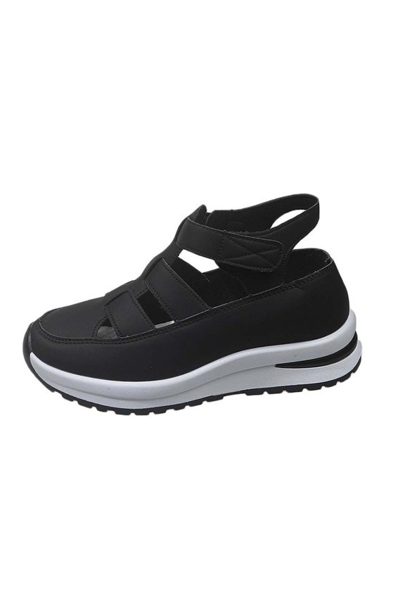 Women Round Toe Mesh Hollow Out Platform Wedge Sandals Soft Padded Footbed Summer Daily Shoes