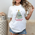 thumbnail image 1 of Women Round-neck short-sleeved Commuting All Booked For Christmas Graphic Tee T Shirt Top for Readers White S-5XL, 1 of 4