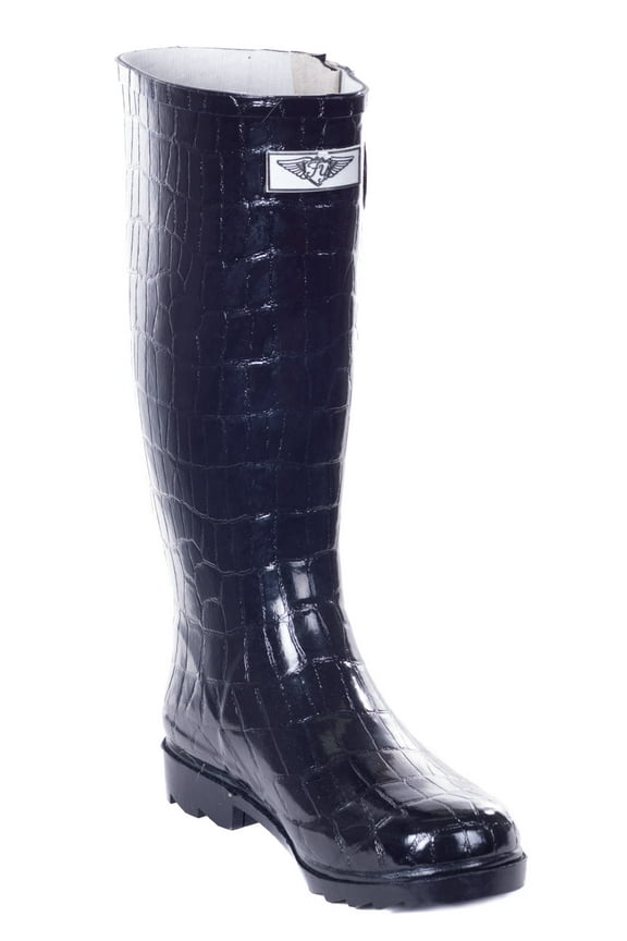 Women Rubber Rain Boots, Croco Patterns Designs