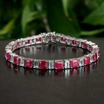 Women Ruby tennis bracelet 14K Gold Plated,Bracelet for Women Gift For Her,topaz,silver