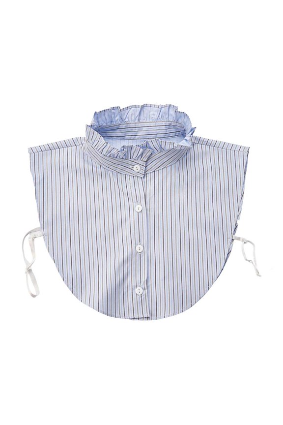 Women Ruffle Neck Detachable Half Blouse Shirt Dickey Collar False Accessory for Girls