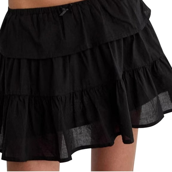 Women Ruffle Skrts High Waist Mini Skirts A-Line Tulle Skirt Fairy Skirt