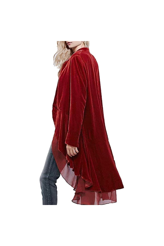 Women Ruffled Asymmetric Long Coat Casual Jackets Casual Jackets for Women for Fall Jacket Cute Women Womens Suit Jacket Womens Fall Jacket Vests for Women Winter Ladies Jacket Small Shirts Women