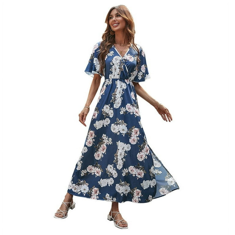 Bohemian Vintage Floral Bandage V Neck Printed Dresses Bohemian Vintage Floral Bandage V Neck Printed Dresses