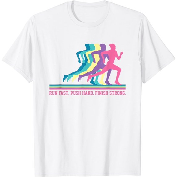 Women Running Track & Field Runner Motivational Training T-Shirt