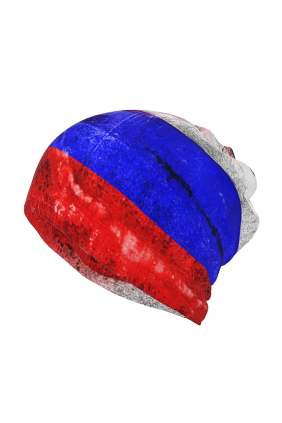 Women Russian America Flag Slouchy Beanie Hat Stretch Turban Hats Headwear Caps Baggy Skull Sleep Scarf