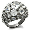 thumbnail image 1 of Women Ruthenium Brass Ring with AAA Grade CZ in Clear - Size 7, 1 of 1