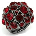 thumbnail image 1 of Women Ruthenium Brass Ring with Top Grade Crystal in Siam - Size 8, 1 of 1