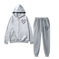 thumbnail image 1 of Women'S 2 Piece Lounge Outfits - Long Sleeve Hoodie With Sweatpants Matching Sets Women Clothing Fall Travel Sets for Women, 1 of 2