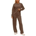 thumbnail image 1 of Women'S 2 Piece Lounge Outfits - Long Sleeve Sweatshirt With Jogger Pants Set Matching Sets Women Clothing Outfit Sets for Women, 1 of 5