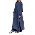 thumbnail image 1 of Women'S 2-Piece Modest Maxi Set: Oversized Tunic & Wide-Leg Pants With Hidden Adjustable Belt & Gold Buttons - Casual Daily Wear, 1 of 4