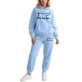 thumbnail image 1 of Women'S 2 Piece Sets - Long Sleeve Hoodie With Jogger Pants Set Matching Lounge Sets for Women Sweat Sets Women, 1 of 4