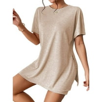 Women'S 2 Pieces Short Sleeve Lounge Sets Oversized T-Shirts and Biker Shorts S