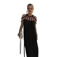 thumbnail image 1 of Women'S 2024 Summer Rope Knot Halter Party Dress Black One size, 1 of 9