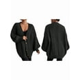 thumbnail image 1 of Women'S 2025 Autumn and Winter Oversized Cardigan Sweater Soft Knit Cardigan Front Button Coat Black L, 1 of 6