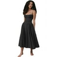 thumbnail image 1 of Women'S 2025 Summer Dress Spaghetti Strap Boho Fit Slim Fit Beach Sundress Black L, 1 of 8