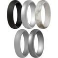 thumbnail image 1 of Women'S 5.5Mm Wide 2Mm Thick Silicone Wedding Rings Rubber Bands,Variety Multipack 1-7, 1 of 6