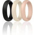thumbnail image 1 of Women'S 5.5Mm Wide 2Mm Thick Silicone Wedding Rings Rubber Bands,Variety Multipack 1-7, 1 of 6