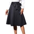 thumbnail image 1 of Women'S A-Line Midi Skirt High Waist Skirts Black S, 1 of 9