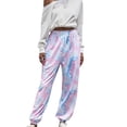 thumbnail image 1 of Women'S Active Elastic Waist Baggy Tie-Dye Sweatpants Joggers Lounge Pants, 1 of 9