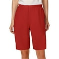thumbnail image 1 of Women’S Athletic Shorts Casual Bermuda Shorts Stretch Summer Wear Solid High Waist Plus Size Capris Shorts Women Casual Red XXXL, 1 of 5
