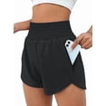 thumbnail image 1 of Women'S Athletic Shorts High Waisted Running Shorts Pocket Sporty Short Gym Elastic Workout Shorts Black L, 1 of 6