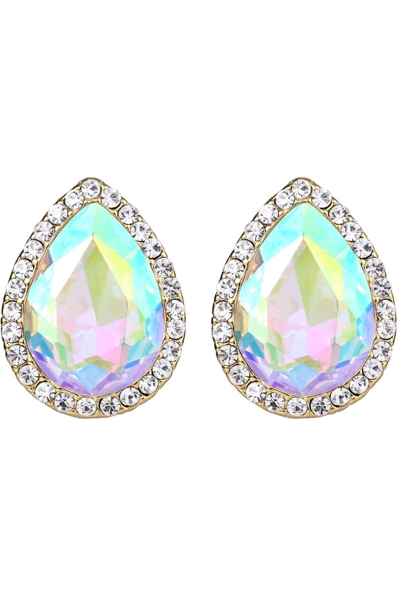 Women'S Austrian Crystal Wedding Teardrop Stud Earrings[Z8400]