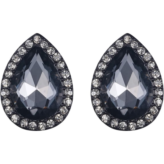 Women'S Austrian Crystal Wedding Teardrop Stud Earrings[Z8407]