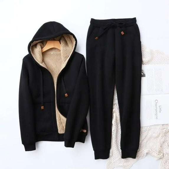 Women'S Autumn Winter New Fashion Casual Set With Slim Fit Hooded Cardigan And Sports Pants Two-Piece Outfit