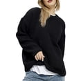 thumbnail image 1 of Women'S Autumn and Winter Round Neck Pullover Loose Casual Long Sleeve Knitted Sweater Pullover Tops, 1 of 9