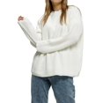 thumbnail image 1 of Women'S Autumn and Winter Round Neck Pullover Loose Casual Long Sleeve Knitted Sweater Pullover Tops White XL, 1 of 9