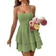 thumbnail image 1 of Women'S Backless Tie Short Dress Summer Models Halter Dresses Light Green XL, 1 of 7