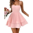thumbnail image 1 of Women'S Backless Tie Short Dress Summer Models Halter Dresses Pink M, 1 of 9