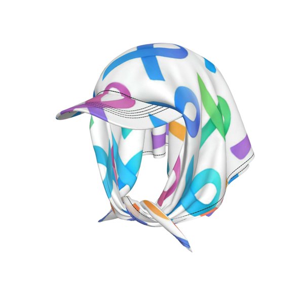 Women'S Bandana Baseball Cap Soft Comfy Great For Travel Cycling Casual Looks Adds Unique Style Anywhere Cancer Awareness Ribbon Pattern - Ombr Flow