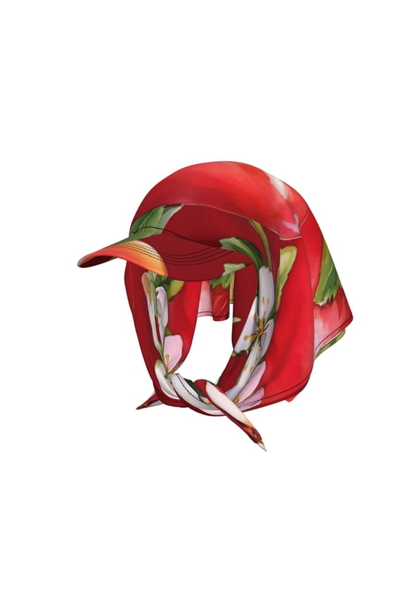 Women'S Bandana Baseball Cap Soft Comfy Great For Travel Cycling Casual Looks Adds Unique Style Anywhere Red Apple