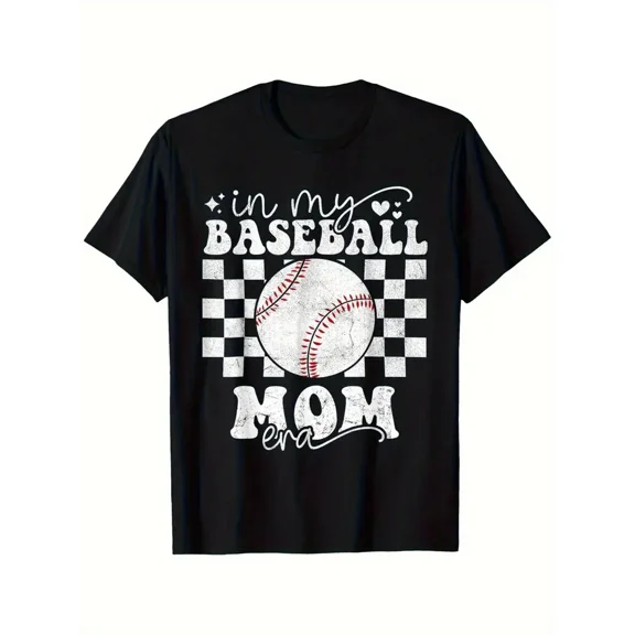 Women'S Baseball Mom Shirt - Soft Breathable Tee with Baseball Graphic - Mother'S Day Gift for Baseball Moms - Sizes S-XXXL - Casual Sports Apparel for Games, Practices